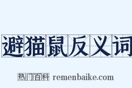 避猫鼠反义词是什么意思的图片